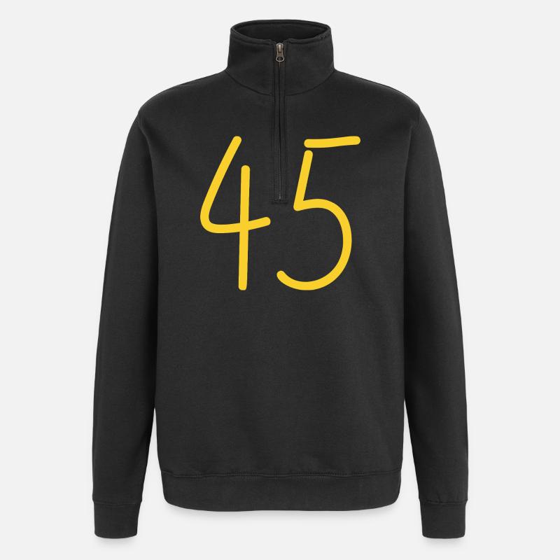 45 - Sweat à zip 1/4 - noir