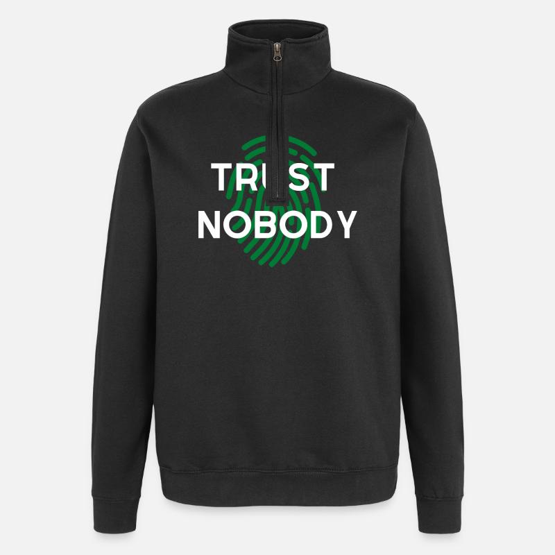 WIDM - Ne faites confiance à personne. - Sweat à zip 1/4 - noir