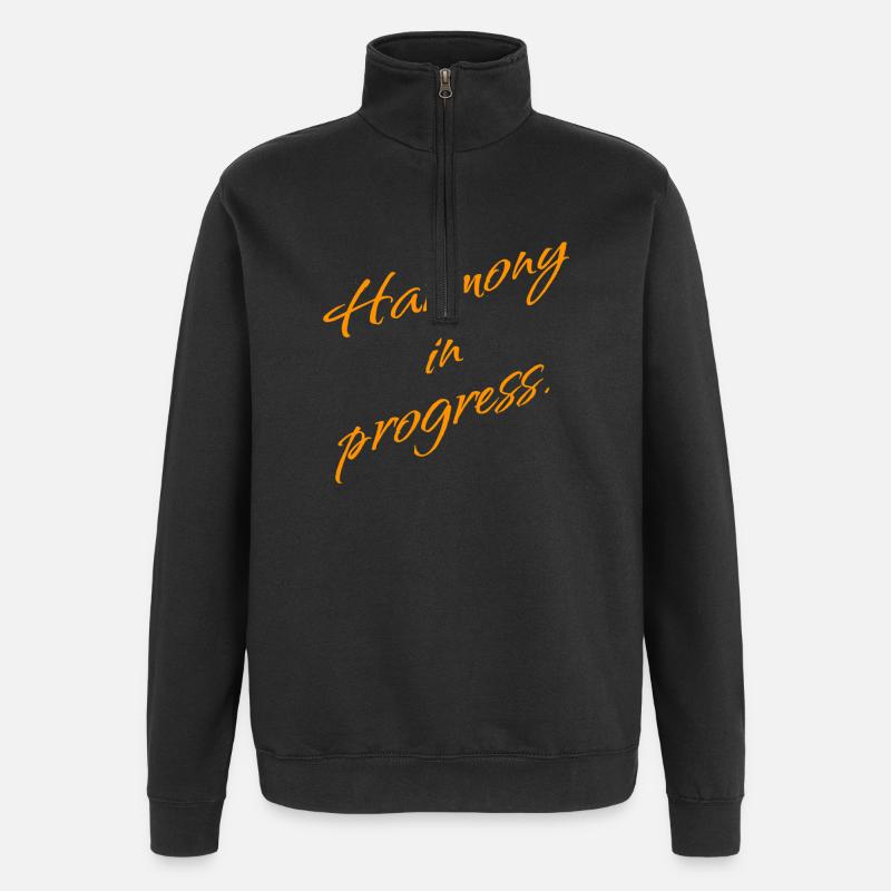 Harmony in Progress – Balance & Mindset - Sweat à zip 1/4 - noir
