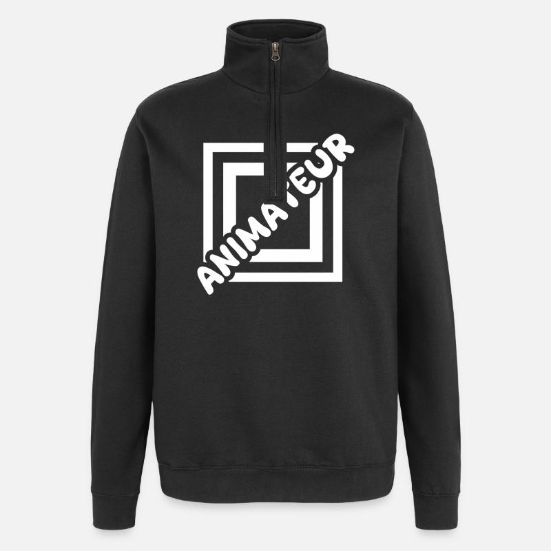 Job Animateur - Quarter-Zip-Sweatshirt - Schwarz