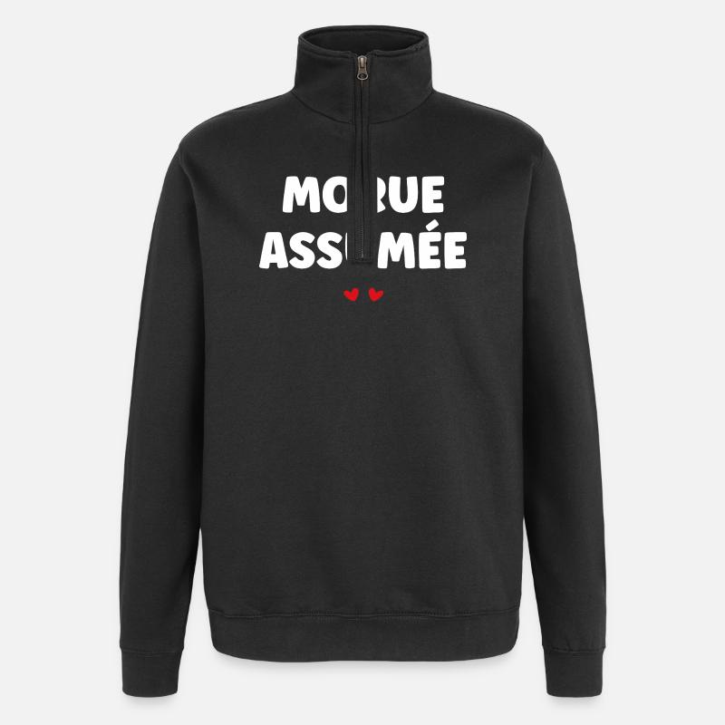 Cod assumed - Quarter-Zip Sweatshirt - black