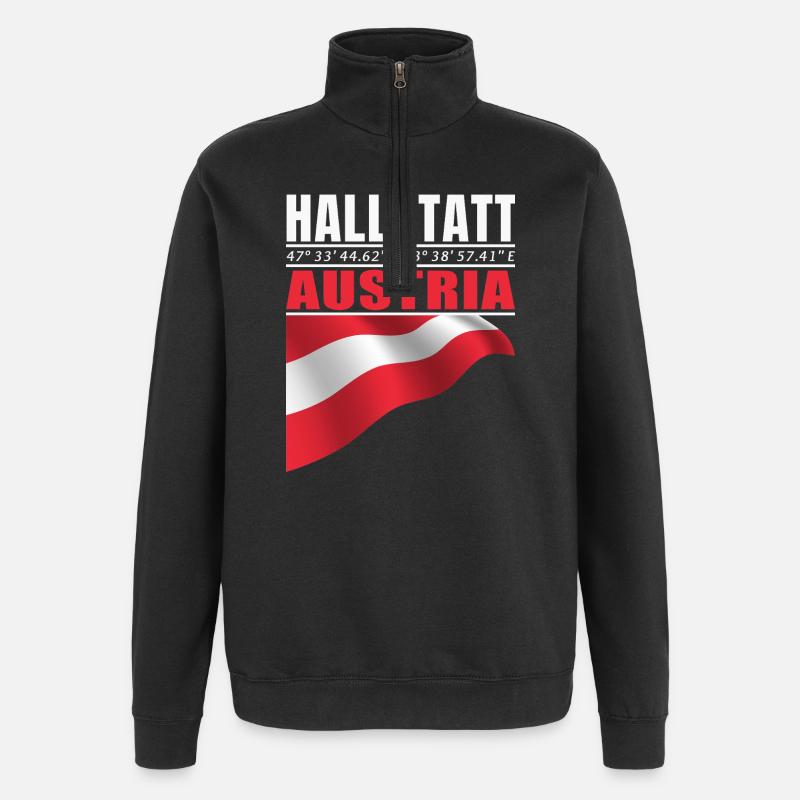 Hallstatt - Quarter-Zip-Sweatshirt - Schwarz