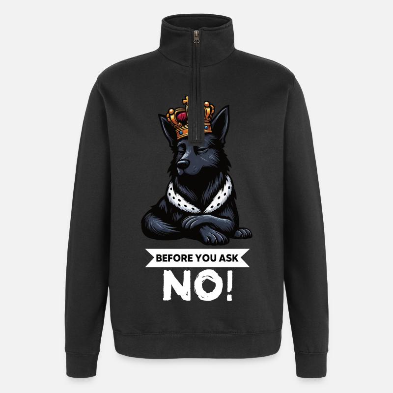 Avant de demander Bergers Noirs - Sweat à zip 1/4 - noir