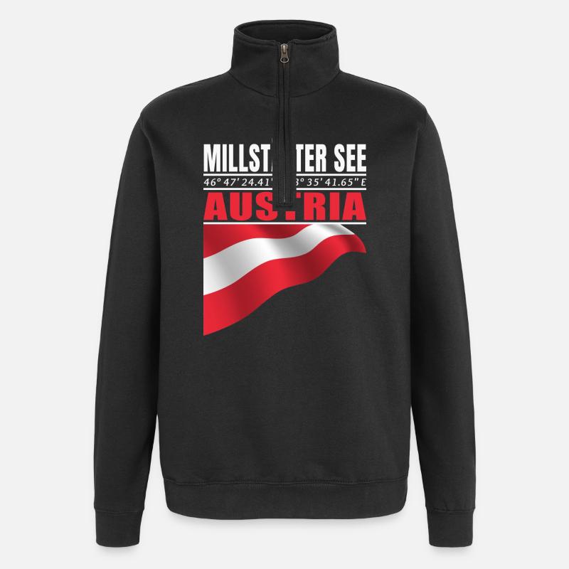 Lac de Millstatt - Sweat à zip 1/4 - noir