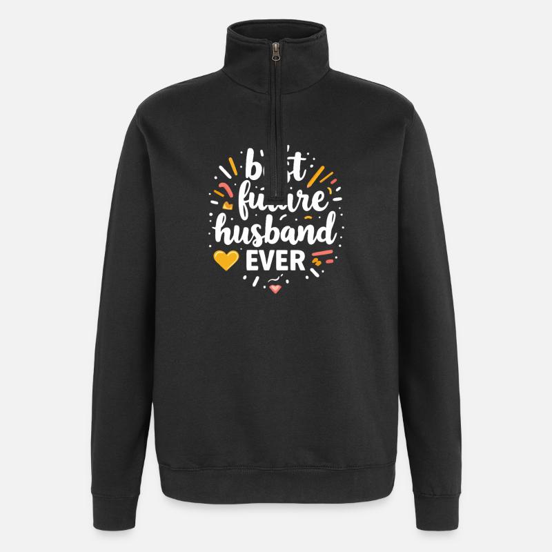 Best future husband - Quarter-Zip Sweatshirt - black