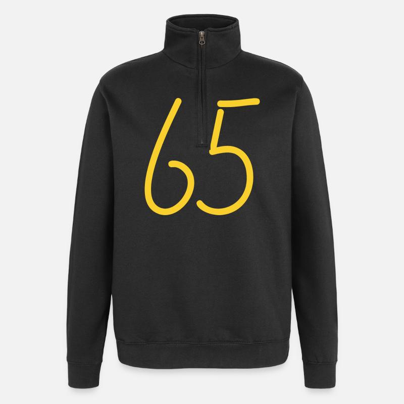 65 - Sweat à zip 1/4 - noir