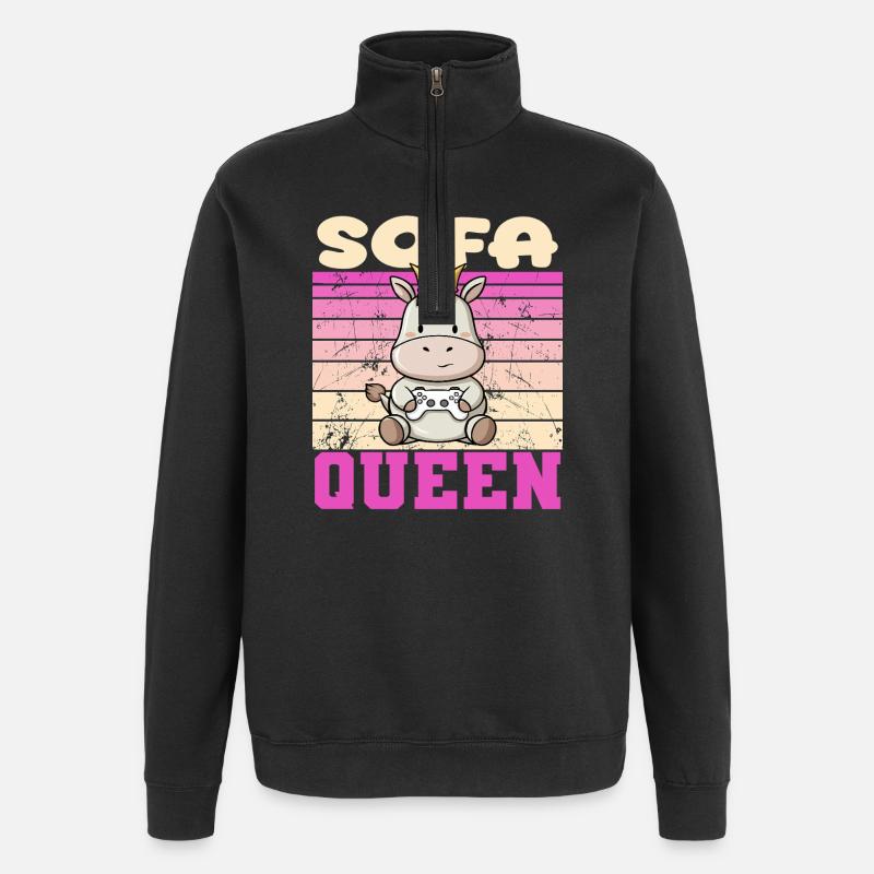 Gamer Animal Controller - Quarter-Zip Sweatshirt - black