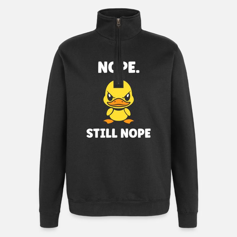 NOPE Still Nope Rebel Duck - Quarter-Zip Sweatshirt - black