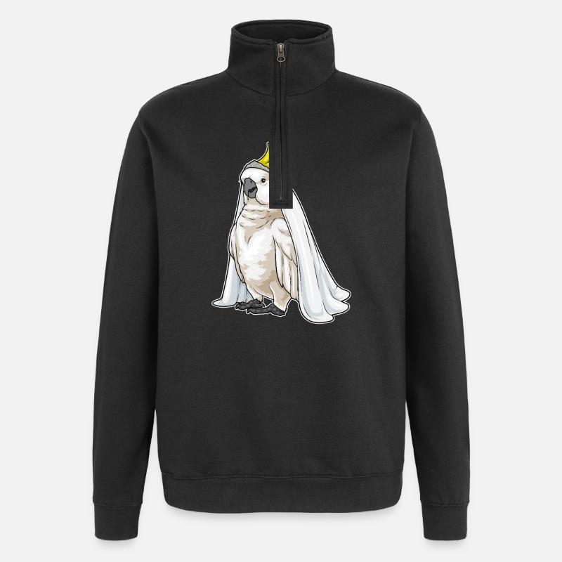 Papagei Braut Schleier Hochzeit - Quarter-Zip-Sweatshirt - Schwarz