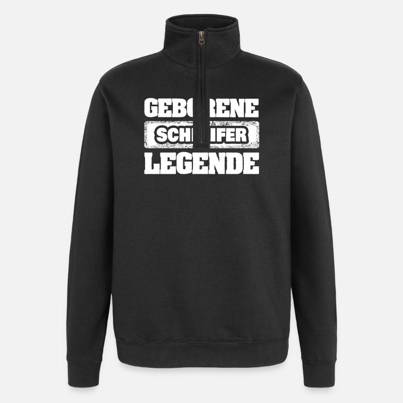 Moulin - Sweat à zip 1/4 - noir