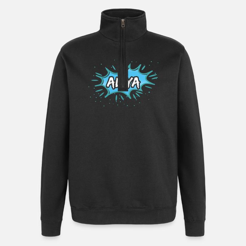 Aliya als Aliya - Quarter-Zip-Sweatshirt - Schwarz