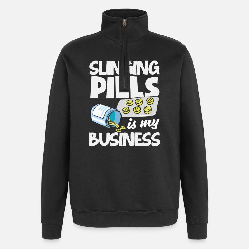 Pharmacien Technicien Pharmaceutique - Sweat à zip 1/4 - noir