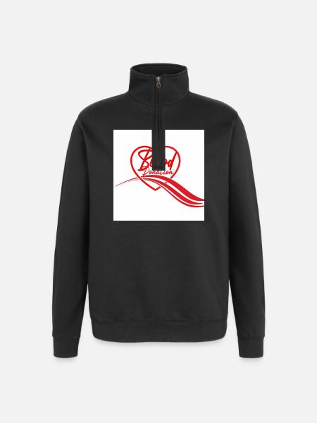 Blood Donation Heart Logo - Quarter-Zip Sweatshirt - black