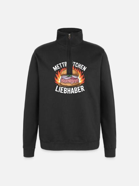 Mettbrötchen Lover - Funny German Memes - Quarter-Zip Sweatshirt - black