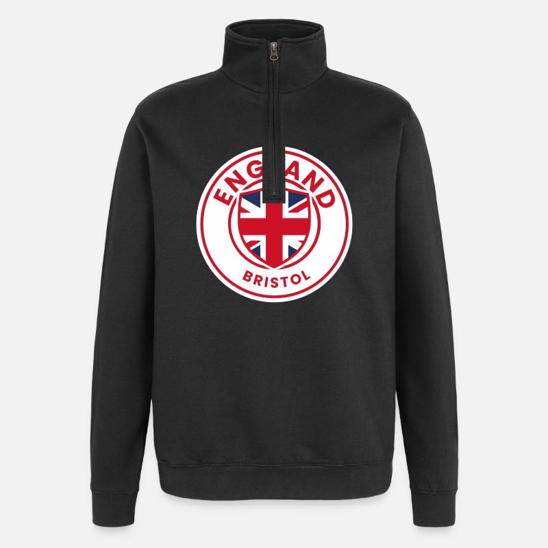 Emblème de Bristol en Angleterre - Sweat à zip 1/4 - noir
