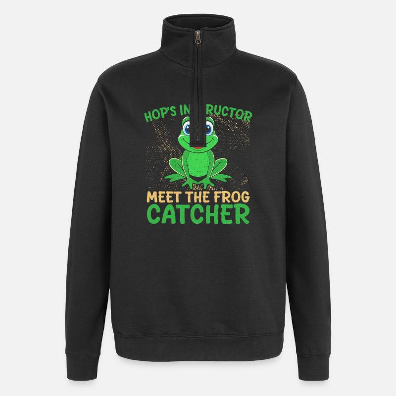 Frog Catcher Hop´s Instructor Frog - Quarter-Zip-Sweatshirt - Schwarz