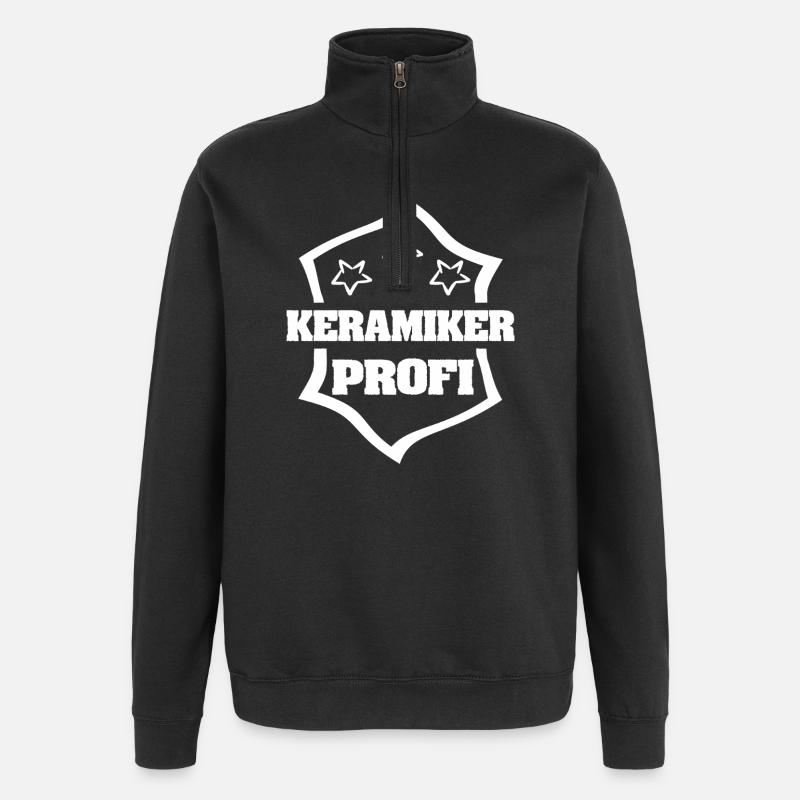 Gift for ceramists - Quarter-Zip Sweatshirt - black