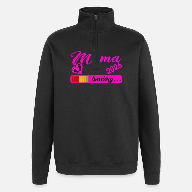 Mama 2026 - Quarter-Zip-Sweatshirt - Schwarz
