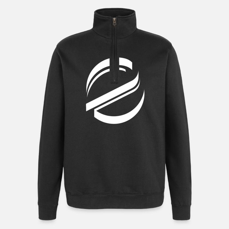 Logo - Sweat à zip 1/4 - noir