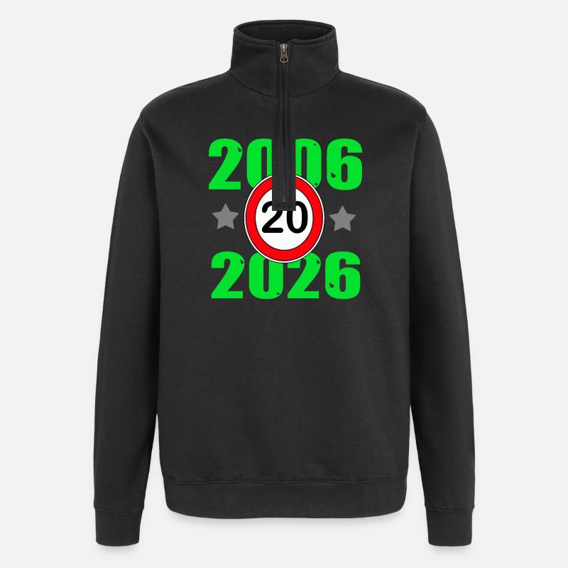20 ans, 20e anniversaire 2026 - Sweat à zip 1/4 - noir