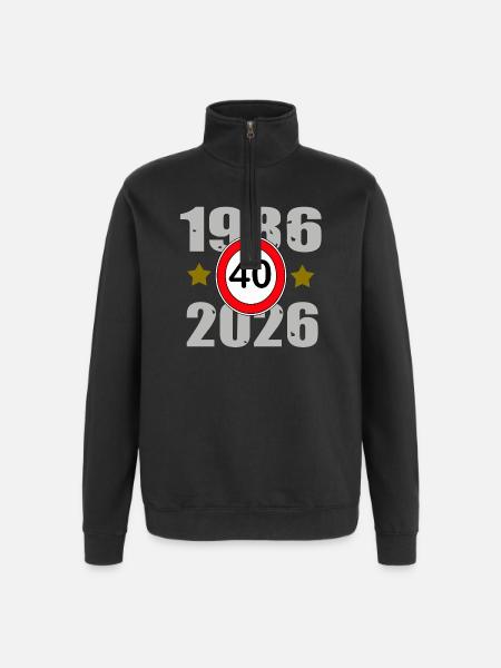 1986–2026: 40th anniversary - Quarter-Zip Sweatshirt - black