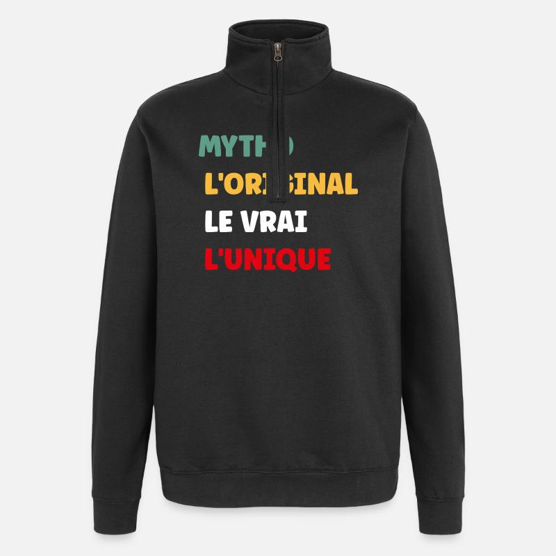 Mytho Original Unique Tee - Quarter-Zip Sweatshirt - black