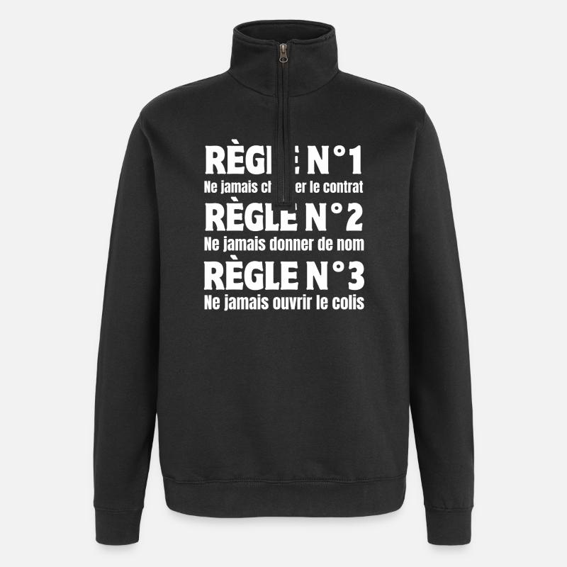 Zusteller, Postbot, Zusteller - Quarter-Zip-Sweatshirt - Schwarz