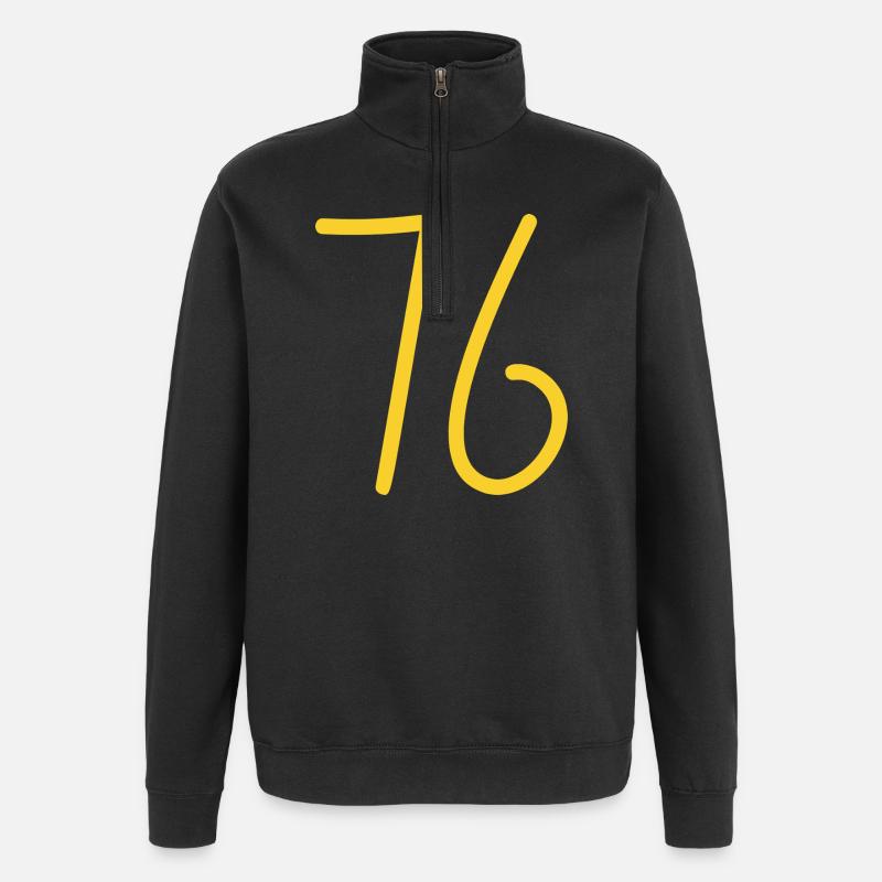76 - Sweat à zip 1/4 - noir