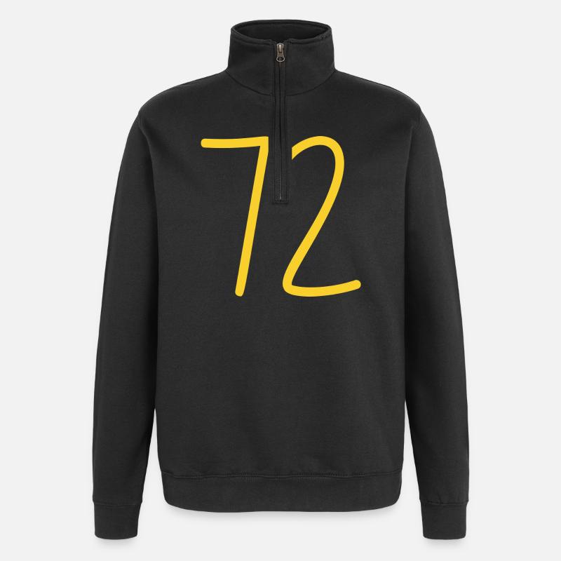 72 - Sweat à zip 1/4 - noir