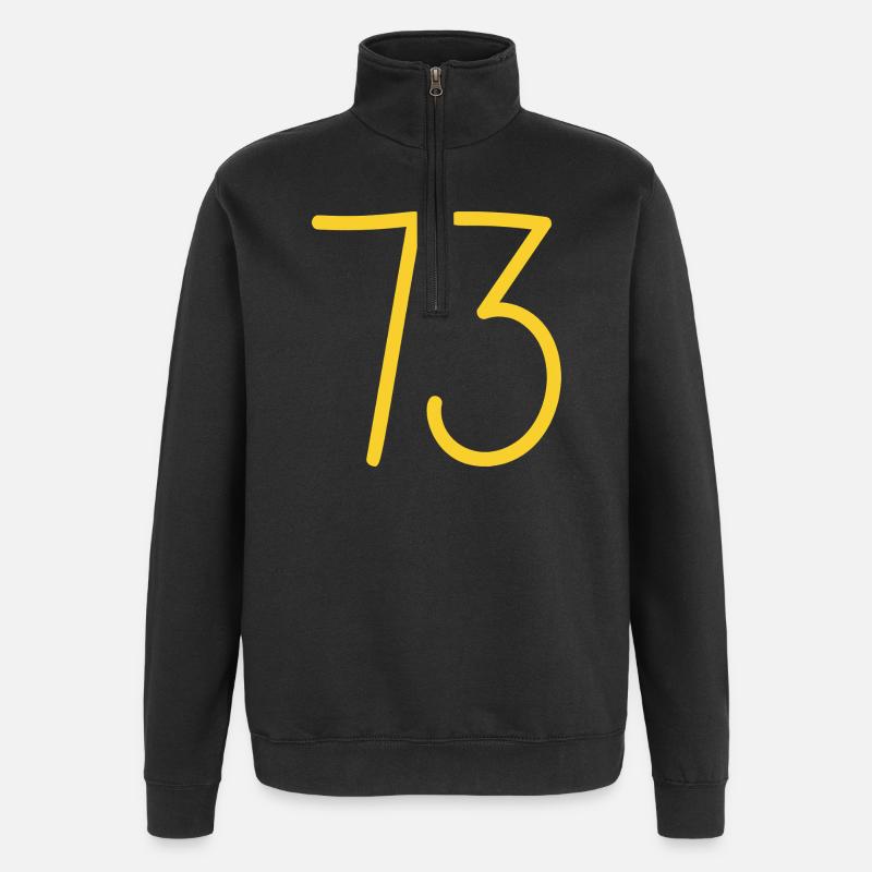 73 - Quarter-Zip-Sweatshirt - Schwarz