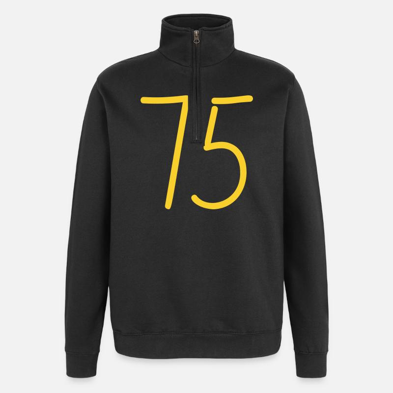 75 - Sweat à zip 1/4 - noir