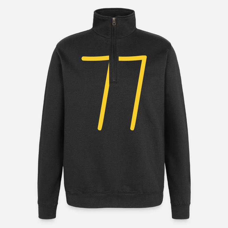 77 - Sweat à zip 1/4 - noir