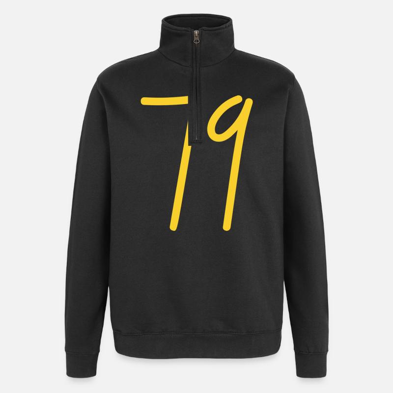 79 - Sweat à zip 1/4 - noir