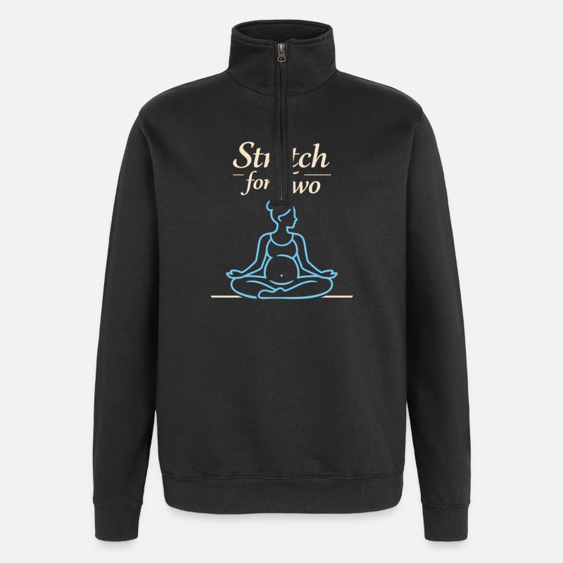 Mère enceinte de yoga prénatal - Sweat à zip 1/4 - noir