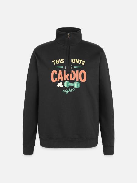 Vorgeburtliches Yoga Werdende Mutter - Quarter-Zip-Sweatshirt - Schwarz