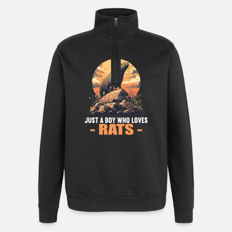 Rat Rat - Quarter-Zip Sweatshirt - black