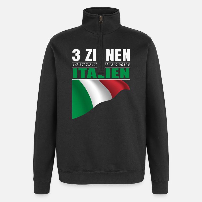 3 Pics - Sweat à zip 1/4 - noir