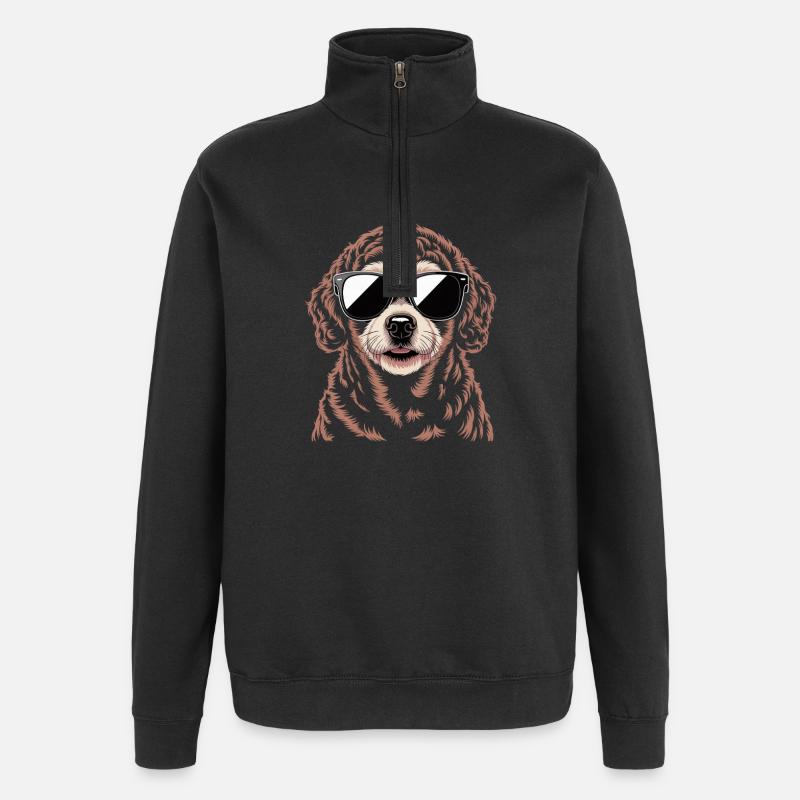 Bergame - Sweat à zip 1/4 - noir