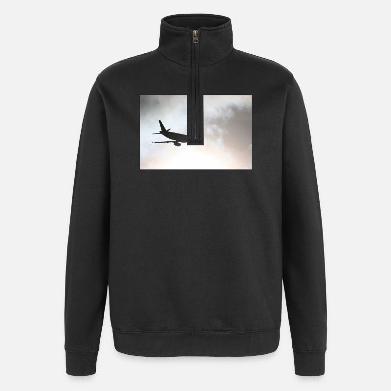 Le Fantôme dans le Ciel - Sweat à zip 1/4 - noir