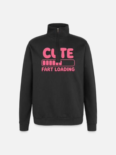 Farting Sayings Fart Funny Farting Gift - Quarter-Zip Sweatshirt - black