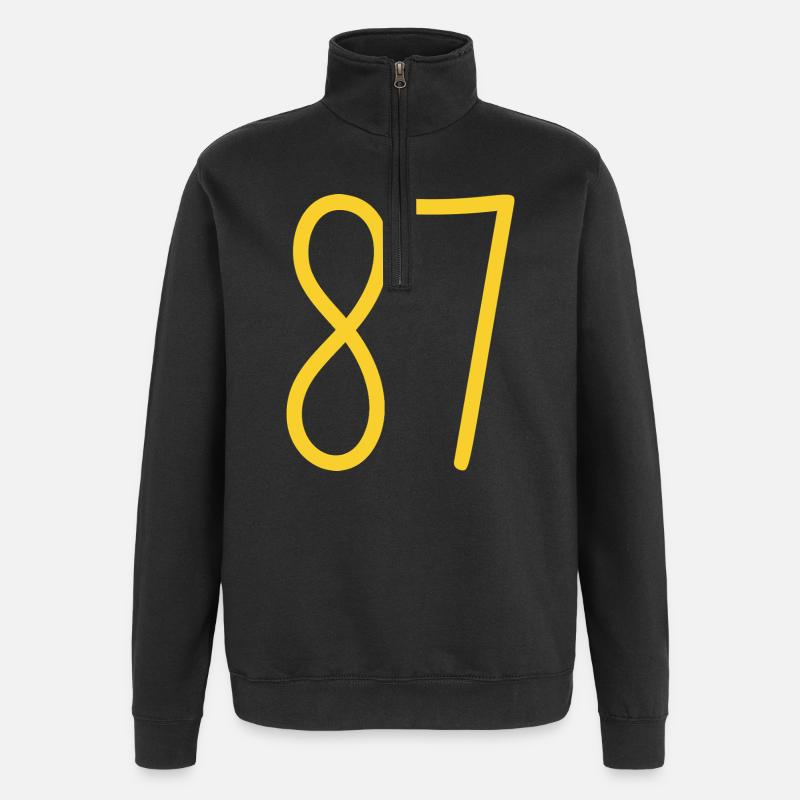 87 - Sweat à zip 1/4 - noir