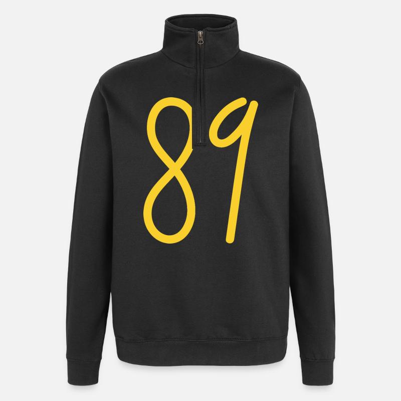 89 - Quarter-Zip-Sweatshirt - Schwarz