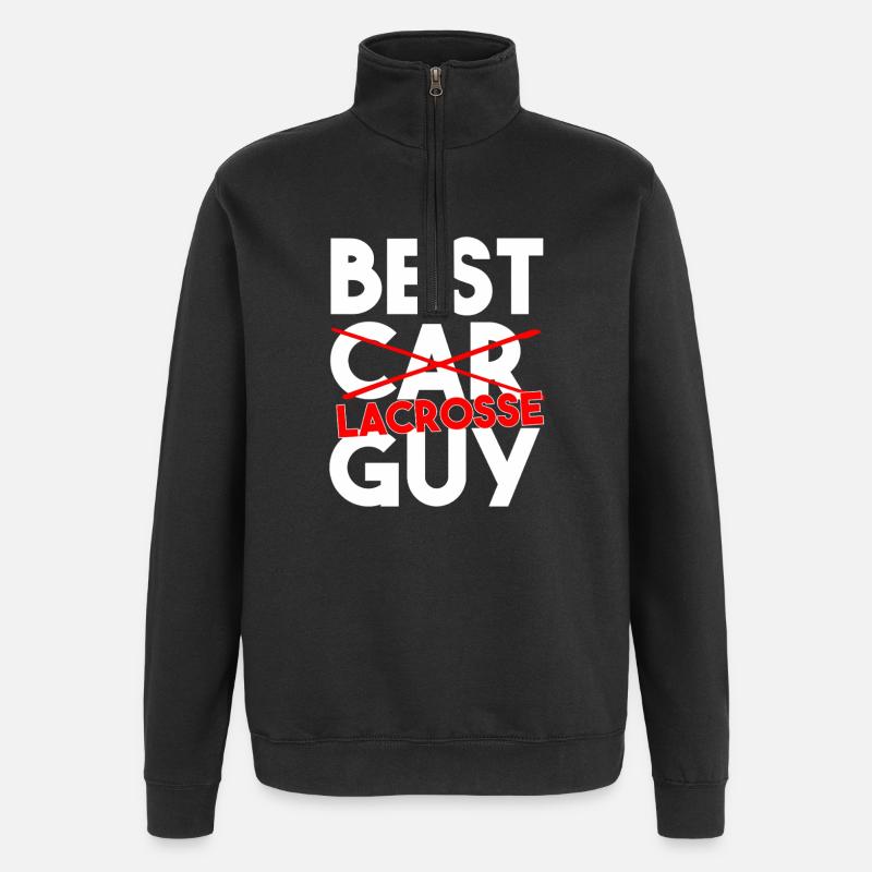 Bester Lacrosse-Sportspieler-Trainer - Quarter-Zip-Sweatshirt - Schwarz