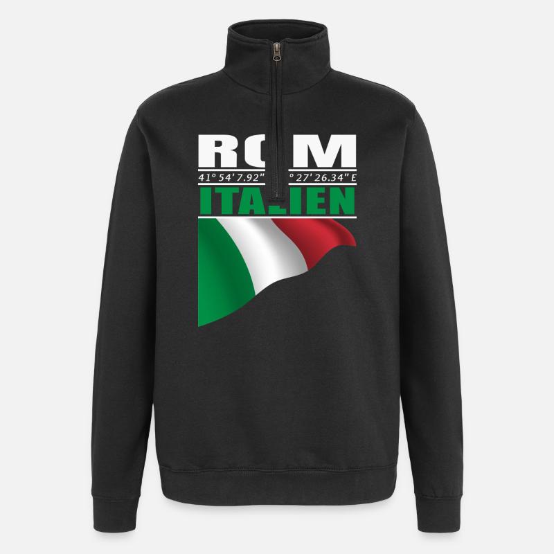 Rom - Quarter-Zip-Sweatshirt - Schwarz