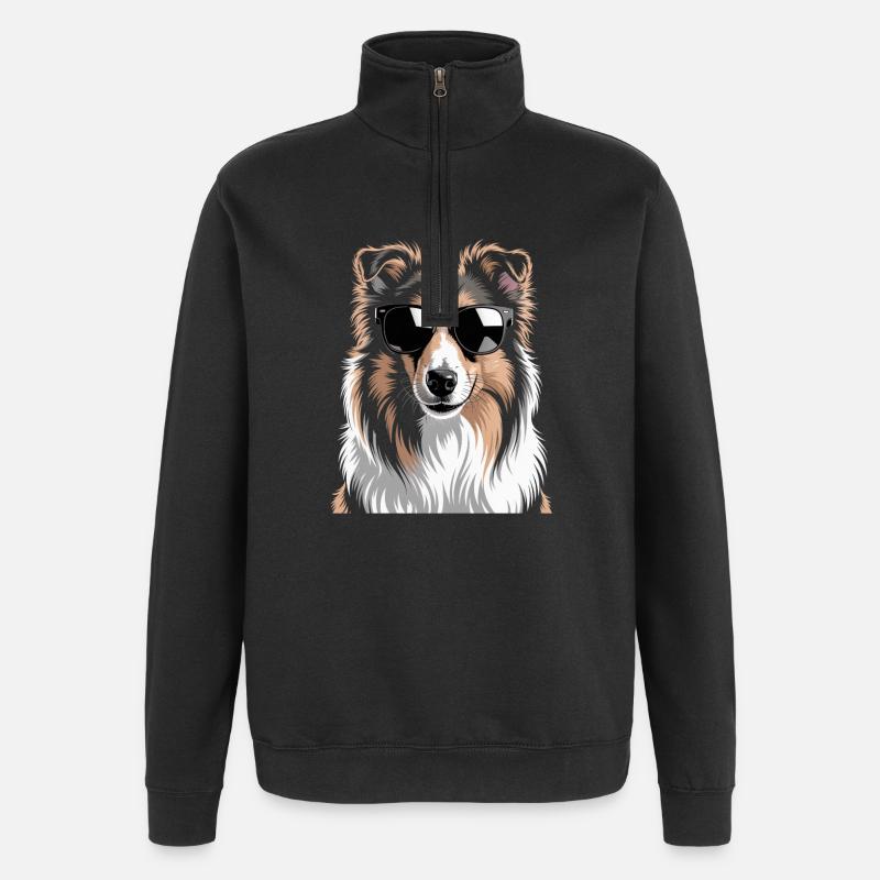 colley - Sweat à zip 1/4 - noir