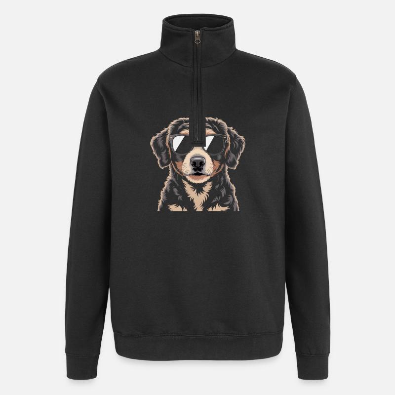 Bouvier bernois - Sweat à zip 1/4 - noir