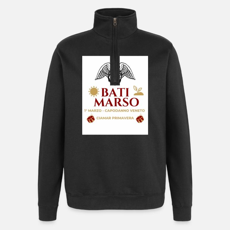 Bati Marso – Silvester-Veneto - Quarter-Zip-Sweatshirt - Schwarz