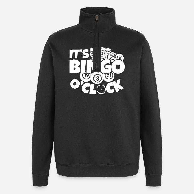 Bingo Player It´s Bingo O´Clock Bingo - Quarter-Zip-Sweatshirt - Schwarz