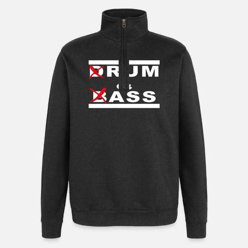 Rum & Ass – Drum and Bass Word Game - Quarter-Zip Sweatshirt - black