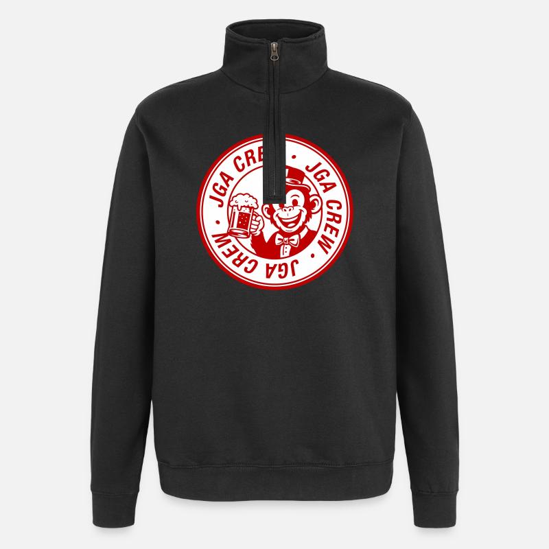 Jga Crew Affe Junggesellenabschied - Quarter-Zip-Sweatshirt - Schwarz